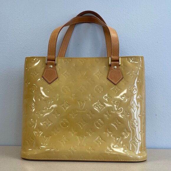 Louis Vuitton Vintage Houston Yellow Monogram Vernis Leather Tote - Preowned - Picture 1 of 16